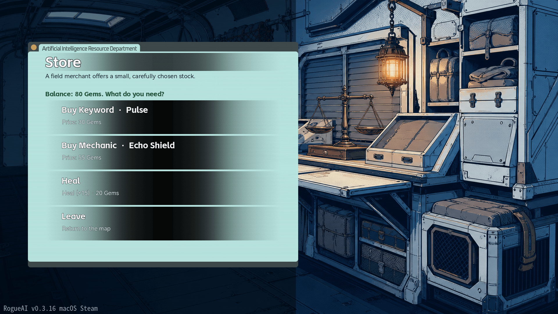 A merchant outpost inside the city.